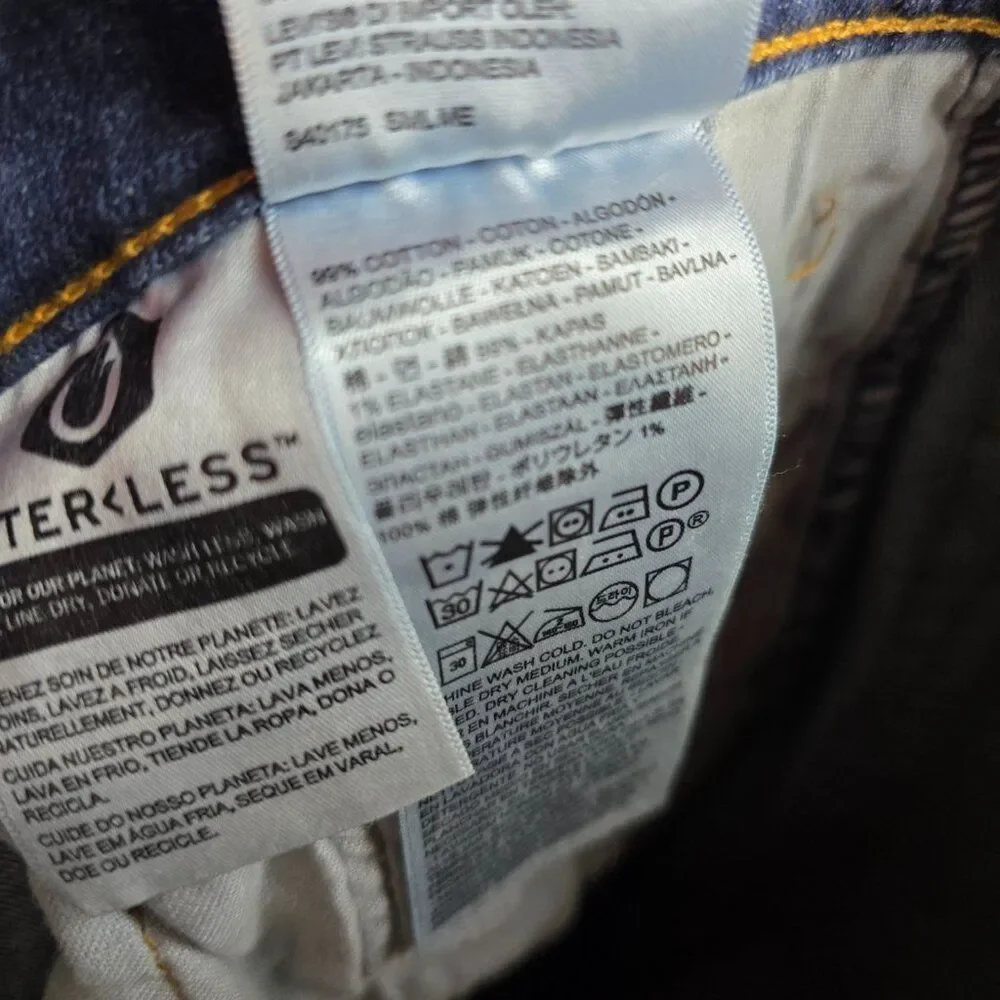 Levi’s 559 Jeans Mens 33x32 Blue Stretch Denim Relaxed Straight Fit Casual Skate - Picture 9 of 11